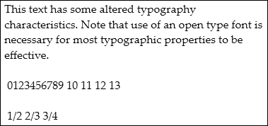 TextElement_Typog_Default Screenshot: Text with altered typography