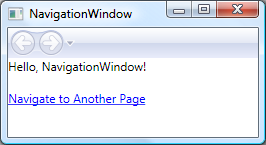 Navigation window as the main window A main window