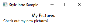create-a-style-explicit-textblock Styling sample screenshot textblock