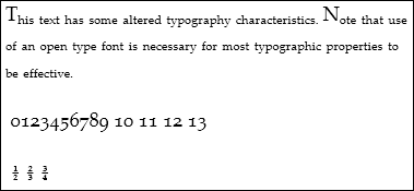 TextElement_Typog Screenshot: Text with altered typography